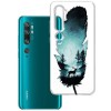 Etui na Xiaomi Redmi Note 10 Pro - Zielone Piórko Boho