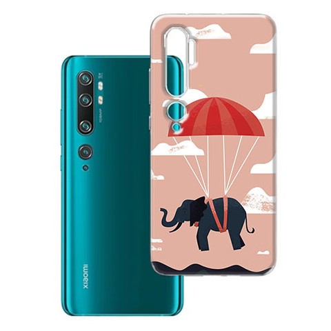 Etui na Xiaomi Redmi Note 10 Pro - Słoń ze spadochronem