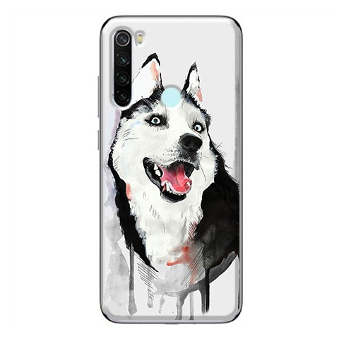 Etui na Xiaomi Redmi Note 8T - Waterkolor pies Husky