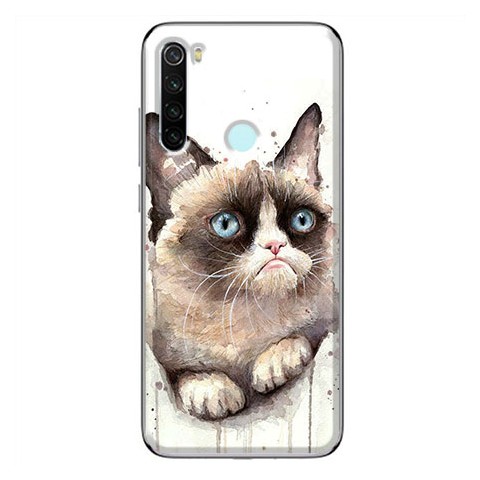 Etui na Xiaomi Redmi Note 8T - Kot Waterkolor Grumpy