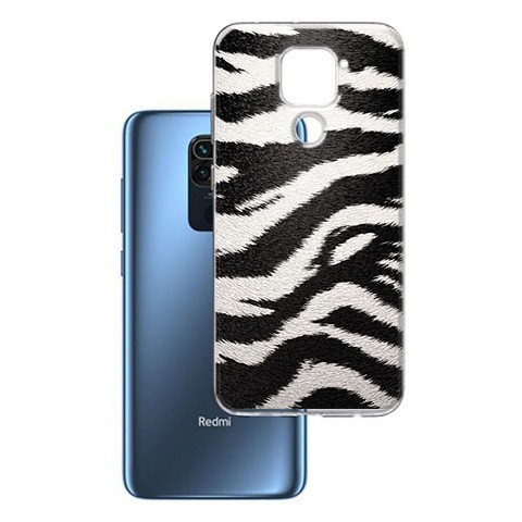 Etui na Xiaomi Redmi Note 9 - Biało Czarna Zebra