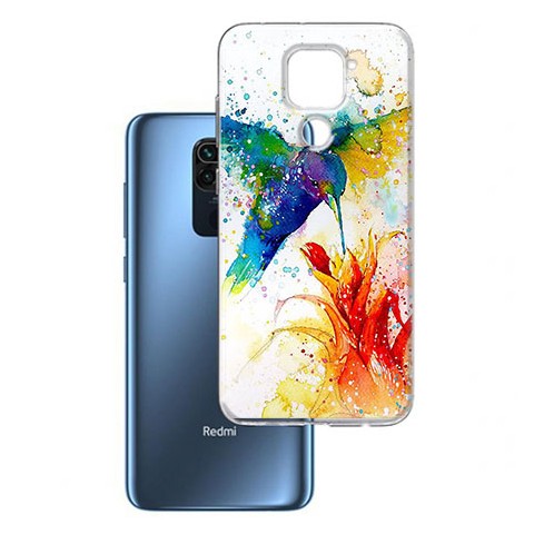 Etui na Xiaomi Redmi Note 9 - Waterkolor ptak koliber