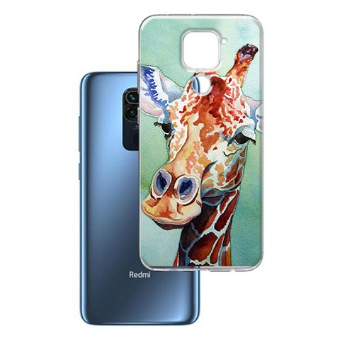 Etui na Xiaomi Redmi Note 9 - Waterkolor żyrafa