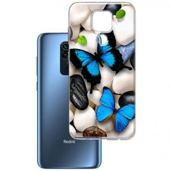 Etui na Xiaomi Redmi Note 9 - Niebieskie motyle