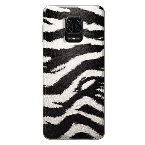 Etui na Xiaomi Redmi Note 9 Pro - Biało Czarna Zebra