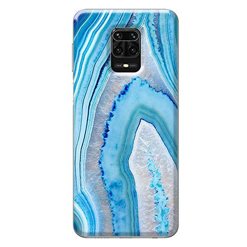 Etui na Xiaomi Redmi Note 9 Pro - Błekitny Agat egzotyczny