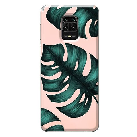 Etui na Xiaomi Redmi Note 9 Pro - Zielone liście monstery