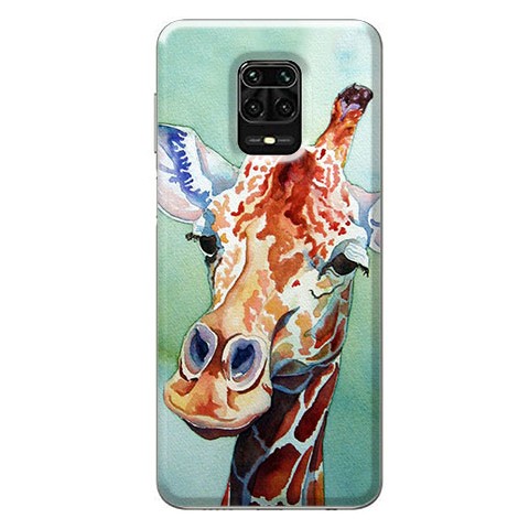 Etui na Xiaomi Redmi Note 9 Pro - Waterkolor żyrafa