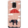 Etui na Xiaomi Redmi Note 9 Pro - Słoń ze spadochronem