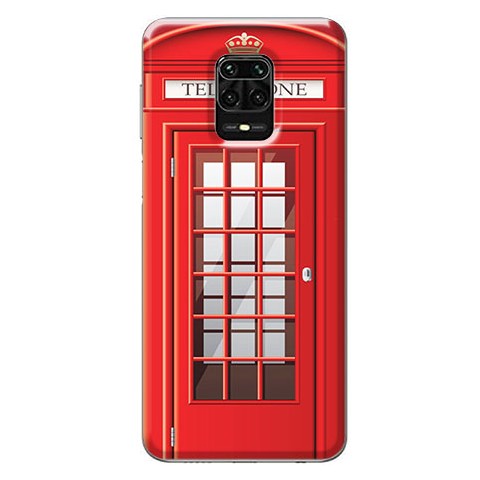 Etui na Xiaomi Redmi Note 9 Pro - Czerwona budka telefoniczna