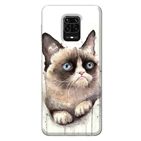 Etui na Xiaomi Redmi Note 9 Pro - Kot Waterkolor Grumpy