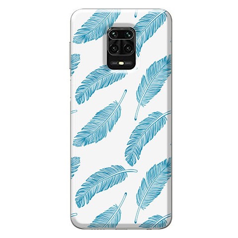 Etui na Xiaomi Redmi Note 9 Pro - Niebieskie piórka