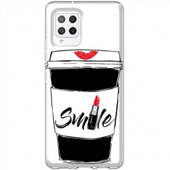 Etui na Samsung Galaxy A42 5G - Kubek z kawą Smile