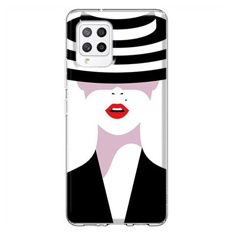 Etui na Samsung Galaxy A42 5G - Kobieta w kapeluszu