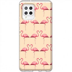 Etui na Samsung Galaxy A42 5G - Różowe flamingi