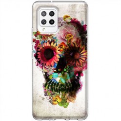 Etui na Samsung Galaxy A42 5G - Kwiatowa czaszka
