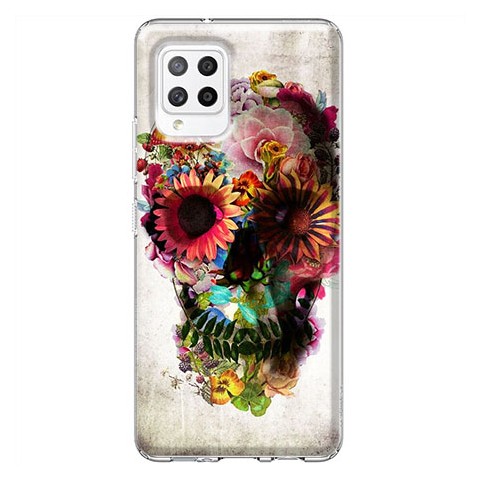 Etui na Samsung Galaxy A42 5G - Kwiatowa czaszka