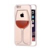 Etui na iPhone 6 / 6s z płynem w środku - czerwone wino.