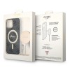 Oryginalny Zestaw GUESS GUBPP12MH4EACSK do iPhone 12 / 12 Pro (Bundle Pack Magsafe: Case + Charger / 4G / Złoty - Czarny)