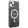 Oryginalny Zestaw GUESS GUBPP14SH4EACSK do iPhone 14 (Bundle Pack Magsafe: Case + Charger / 4G / Złoty - Czarny)