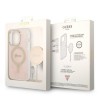 Oryginalny Zestaw GUESS GUBPP14LH4EACSP do iPhone 14 Pro (Bundle Pack Magsafe: Case + Charger / 4G / Złoty - Różowy)