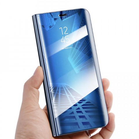 Etui na Huawei Y5 2019 - Clear View - z klapką flip - Niebieski