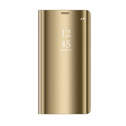 Etui na Samsung Galaxy S10 Plus - Clear View - z klapką flip - Złoty