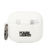Oryginalne Etui KARL LAGERFELD KLA3RUNIKH do Apple Airpods 3 (3D Sil NFT Karl / biały)