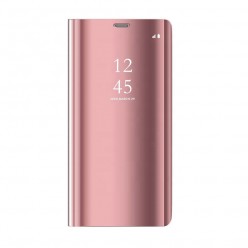 Etui na Samsung Galaxy A21s - Clear View - z klapką flip - Różowy
