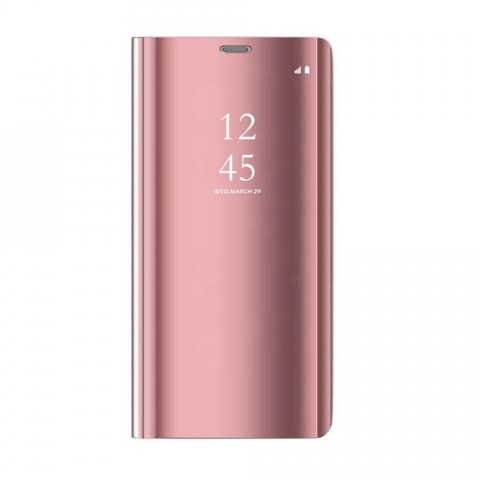 Etui na Huawei P20 Lite - Clear View - z klapką flip - Różowy