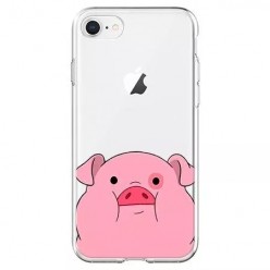 Etui case na telefon - różowa świnka