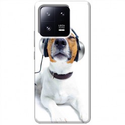 Etui na Xiaomi 13 - Pies ze słuchawkami