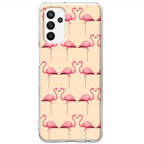 Etui na Samsung Galaxy A13 5G - Różowe flamingi