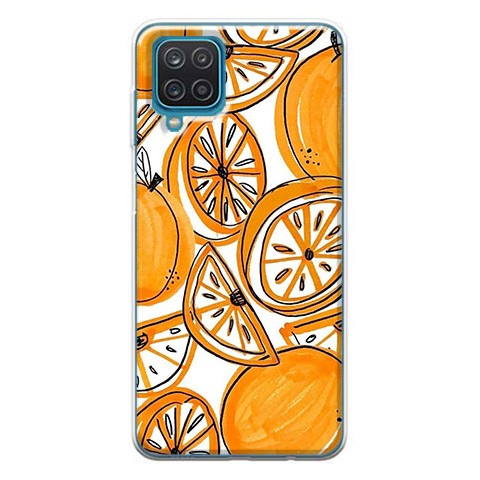 Etui na Samsung Galaxy A12 - Krojone pomarańcze
