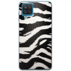 Etui na Samsung Galaxy A12 - Biało Czarna Zebra