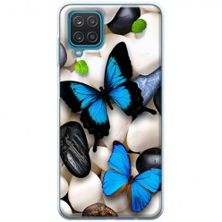 Etui na Samsung Galaxy A12 - Niebieskie motyle