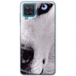 Etui na Samsung Galaxy A12 - Pies z niebieskim okiem