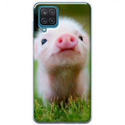Etui na Samsung Galaxy A12 - Wesoła mała świnka