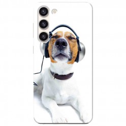 Etui na Samsung Galaxy S23 Plus - Pies ze słuchawkami
