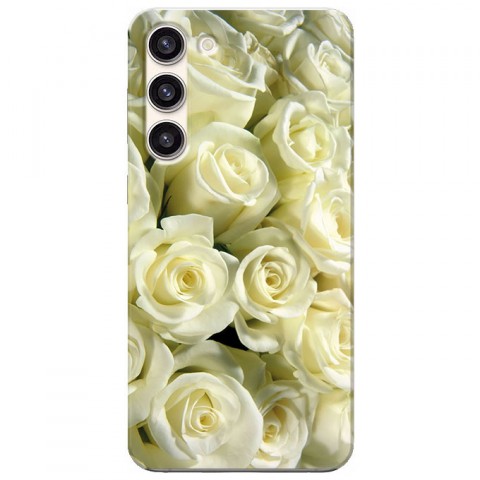 Etui na Samsung Galaxy S23 Plus - Biały bukiet róż
