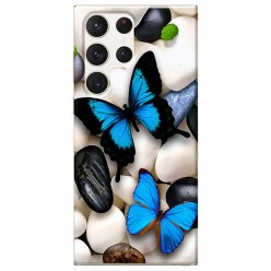 Etui na Samsung Galaxy S23 Ultra - Niebieskie motyle
