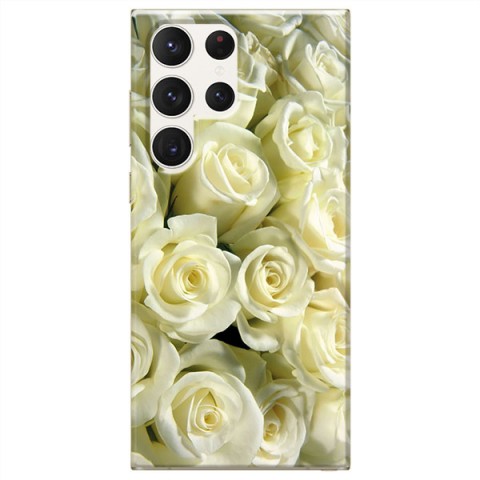 Etui na Samsung Galaxy S23 Ultra - Biały bukiet róż