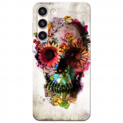 Etui na Samsung Galaxy S23 - Kwiatowa czaszka