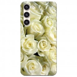 Etui na Samsung Galaxy S23 - Biały bukiet róż