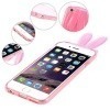 Silikonowe etui na iPhone 5 / 5s Zajączek - różowy.
