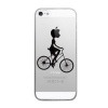 Silikonowe etui z nadrukiem na iPhone 6 / 6s - kobieta na rowerze.