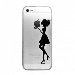 Silikonowe etui z nadrukiem na iPhone 5 / 5s - kobieta.
