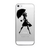 Silikonowe etui z nadrukiem na iPhone 5 / 5s - kobieta z parasolem.