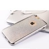 Platynowane etui na iPhone 6 / 6s silikon SLIM Brokat - srebrny.