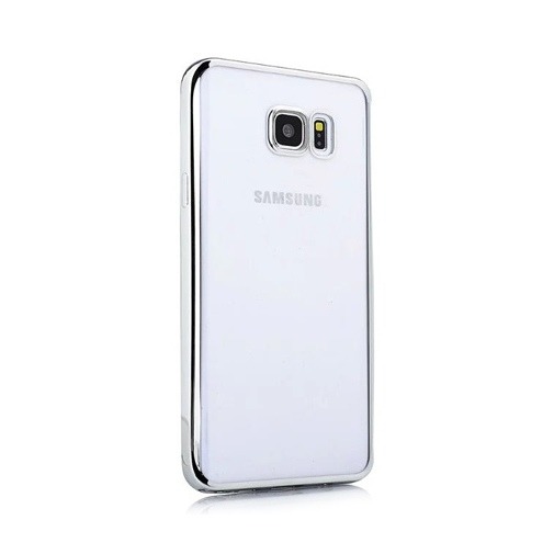 Platynowane etui na Galaxy S6 silikon SLIM - srebrny.
